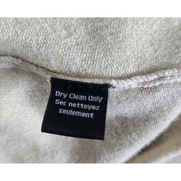 Line Open Front Cardigan Sweater Beige Ruffle Trim Long Sleeve Casual - Picture 16 of 16